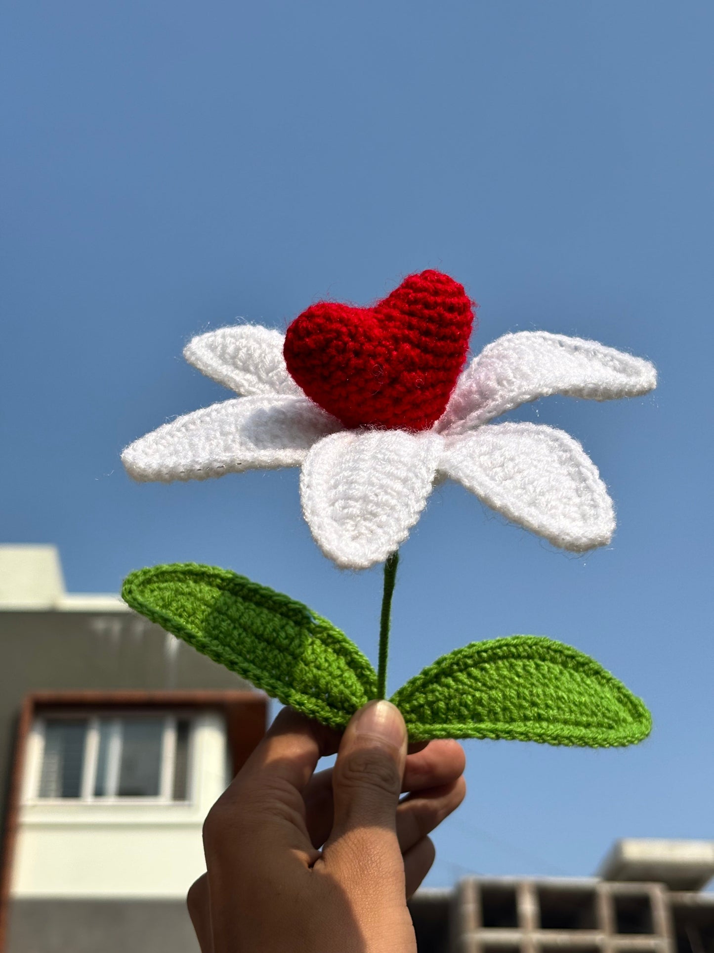 Crochet Flower | Love Heart Lily | Valentine's Special