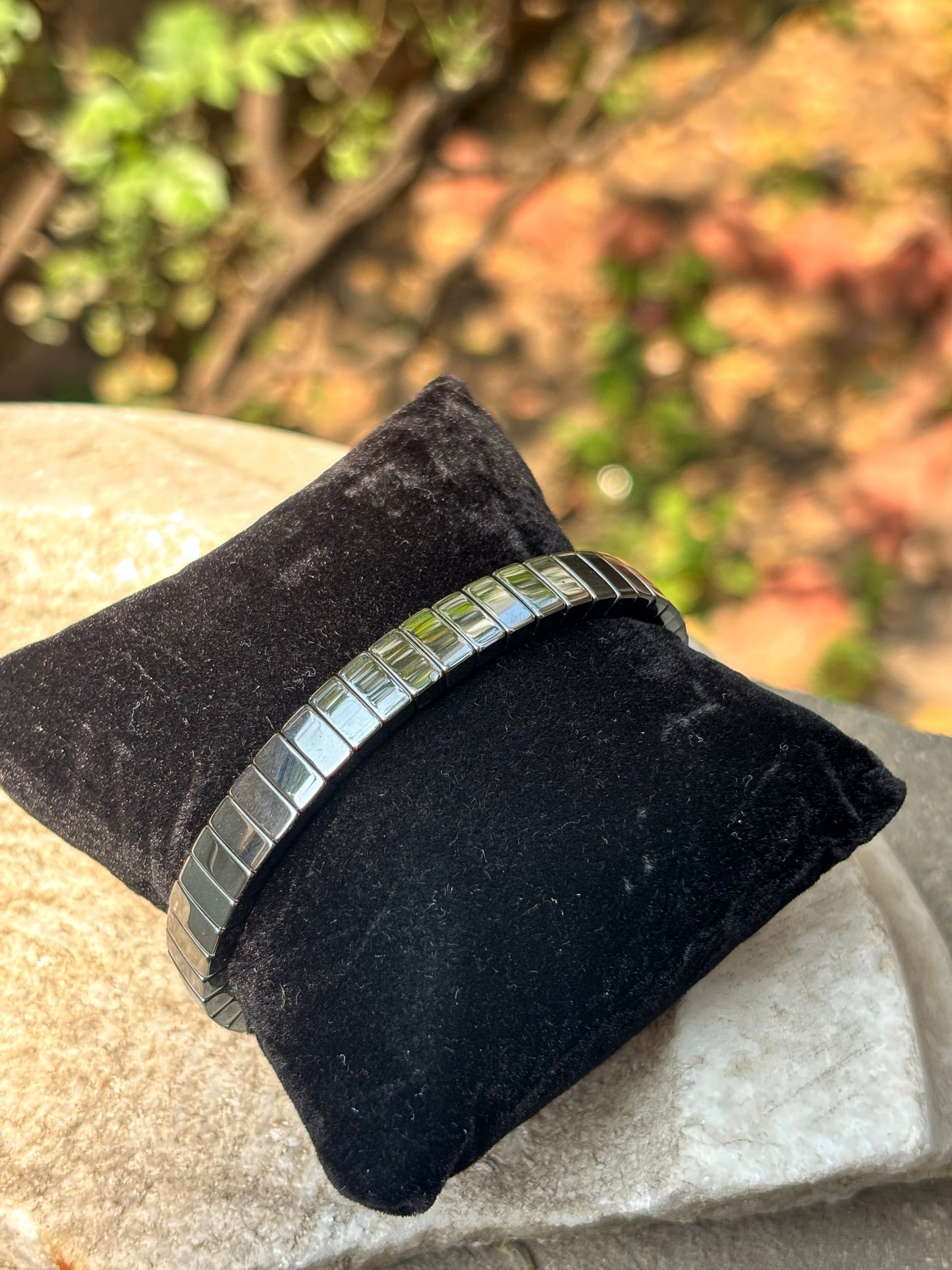 Mens Band Bracelet | Adjustable Black Tone Elastic