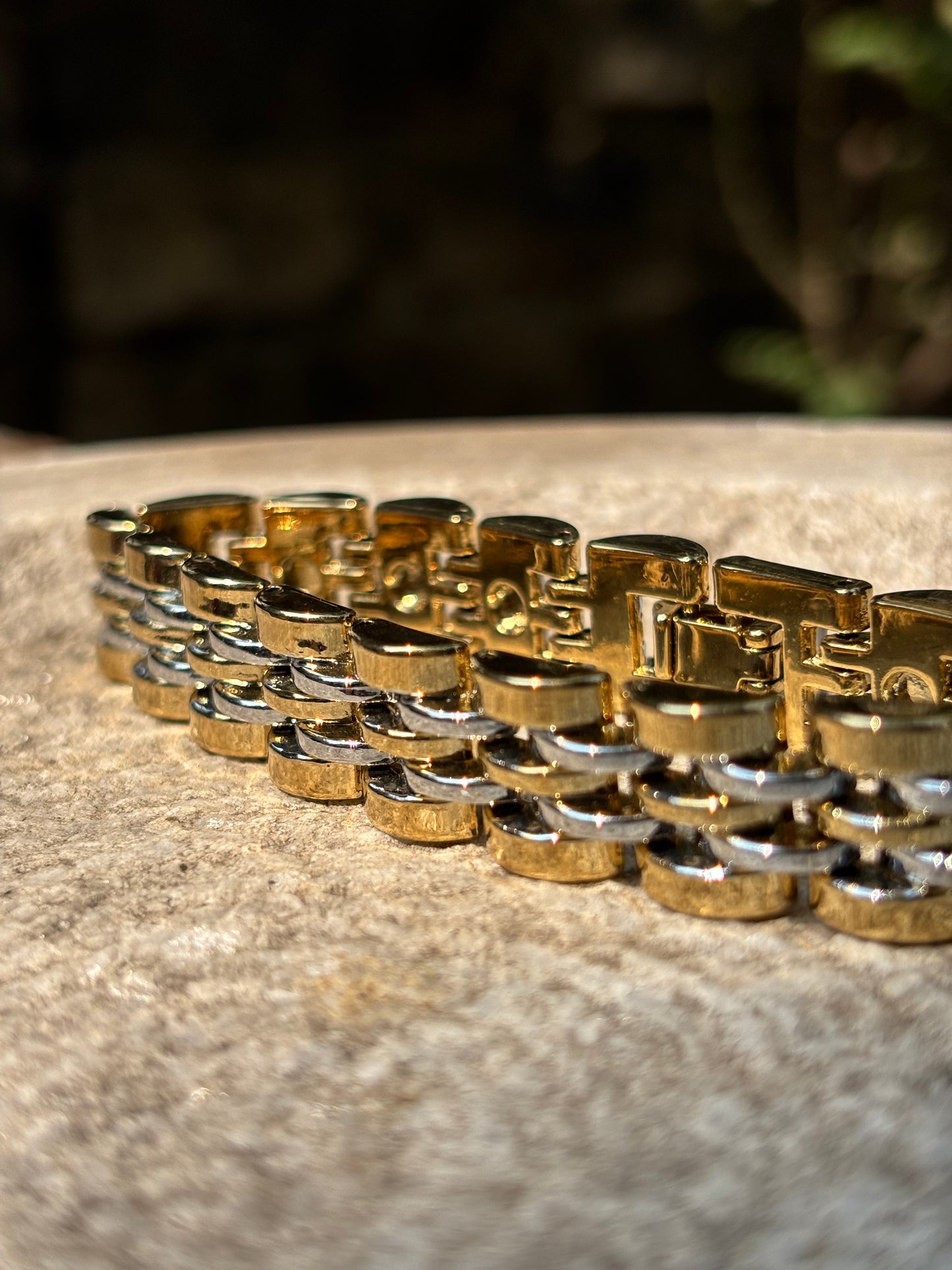 Mens Chain Bracelet | Dual Tone Gold & Silver Anti-Tarnish