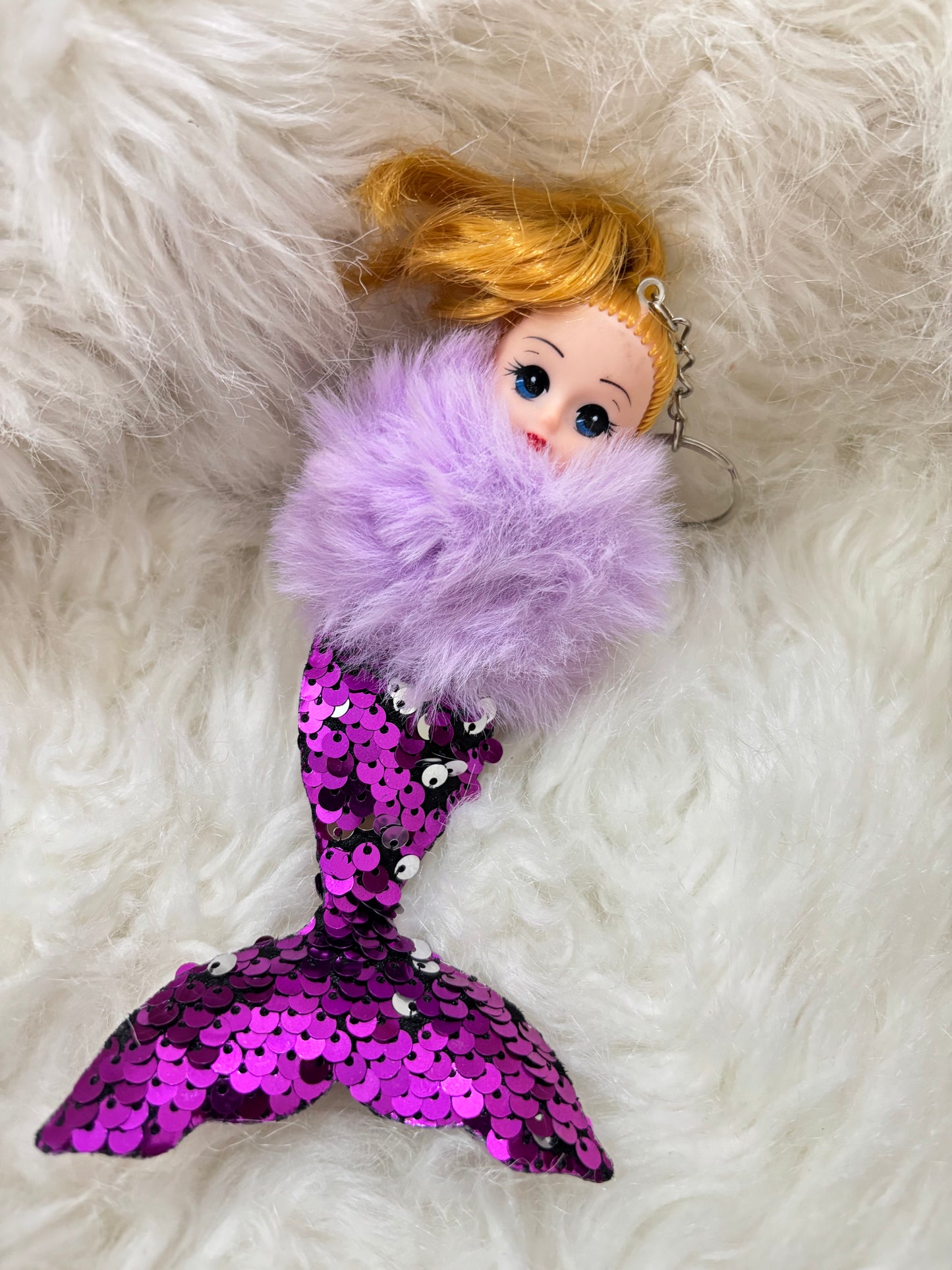 Mermaid Dark Pink Keychain