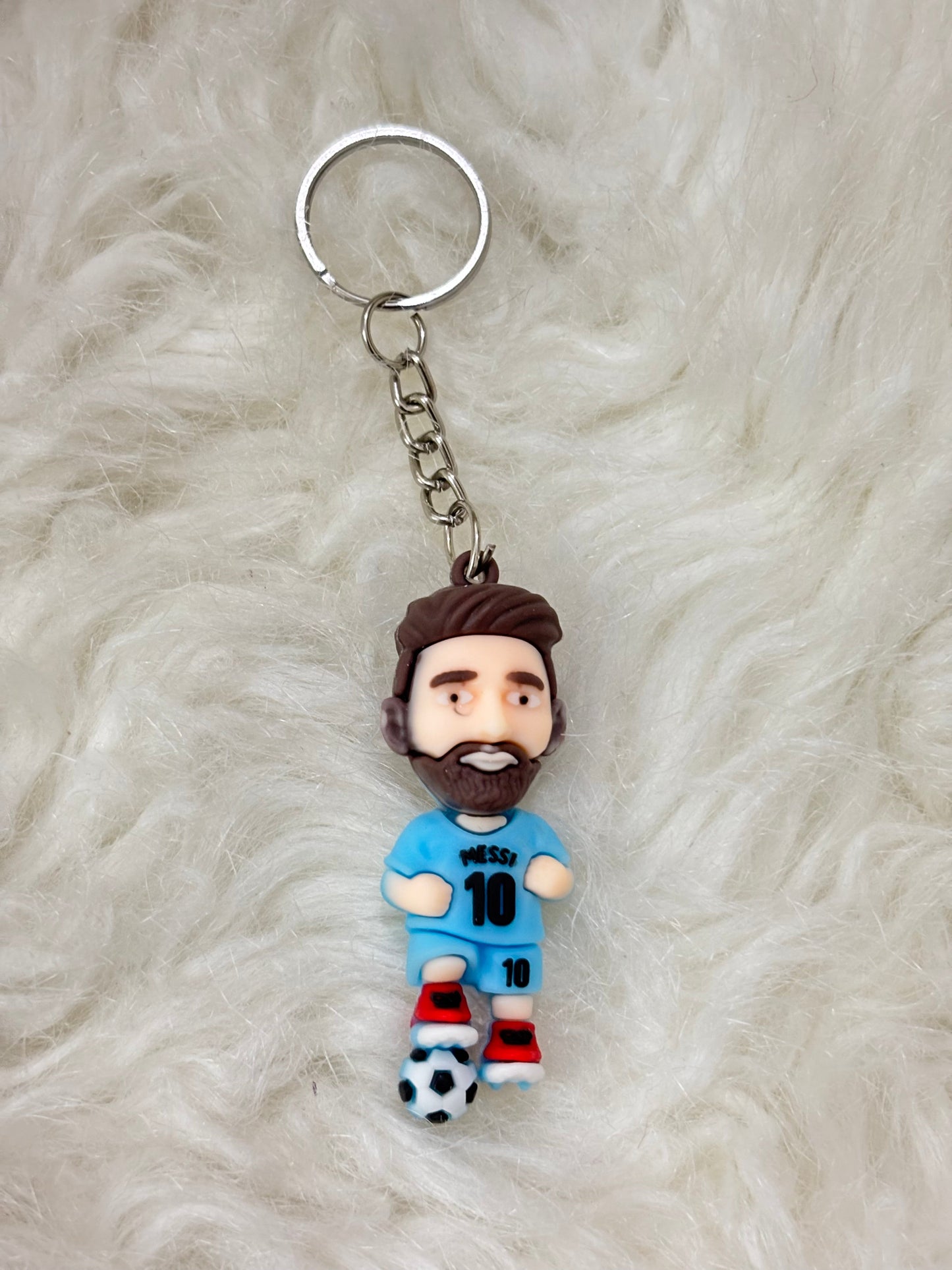 Messi Keychain – Light Blue Jersey