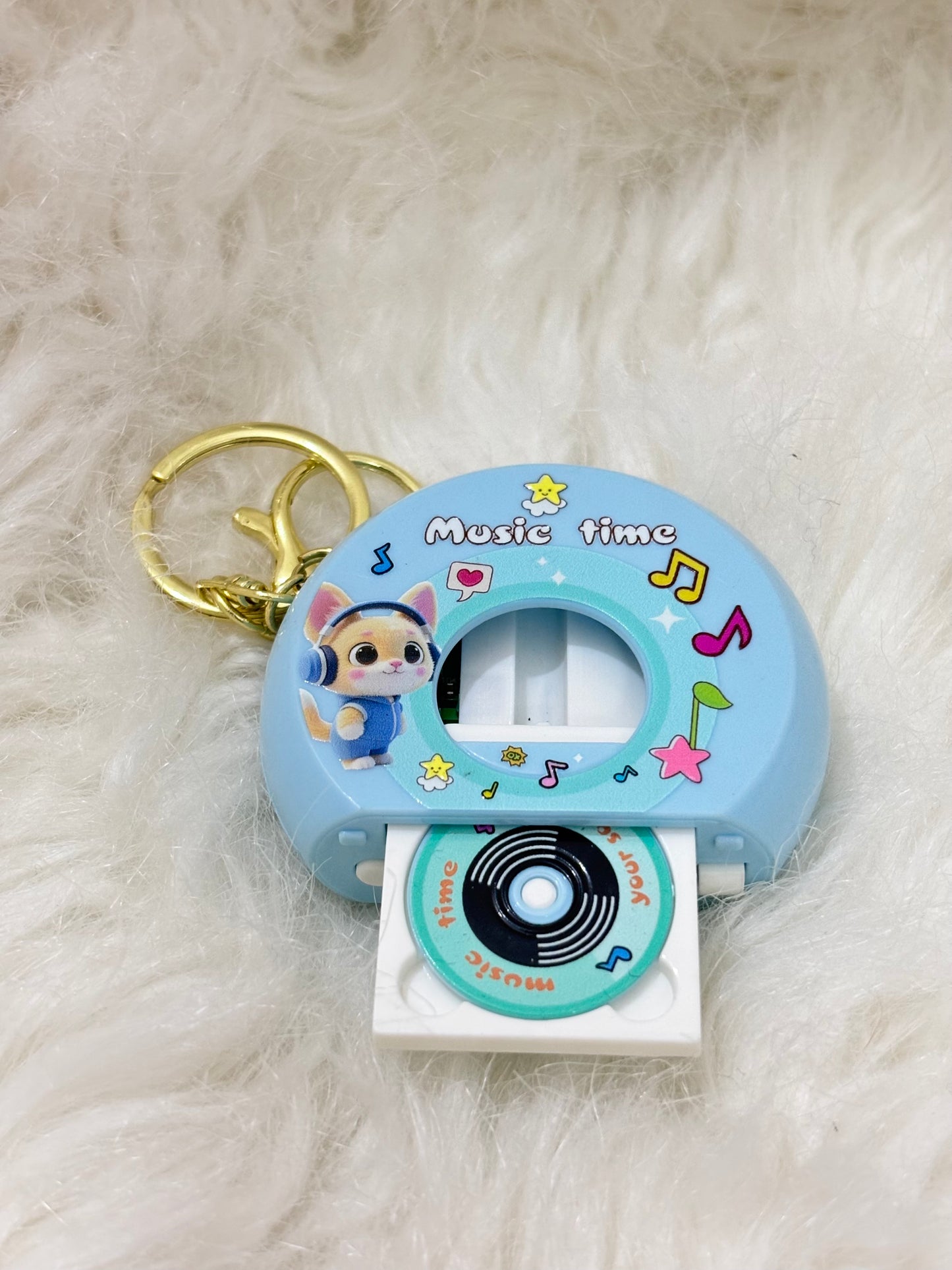 Keychain | Mini Light Blue Music Box