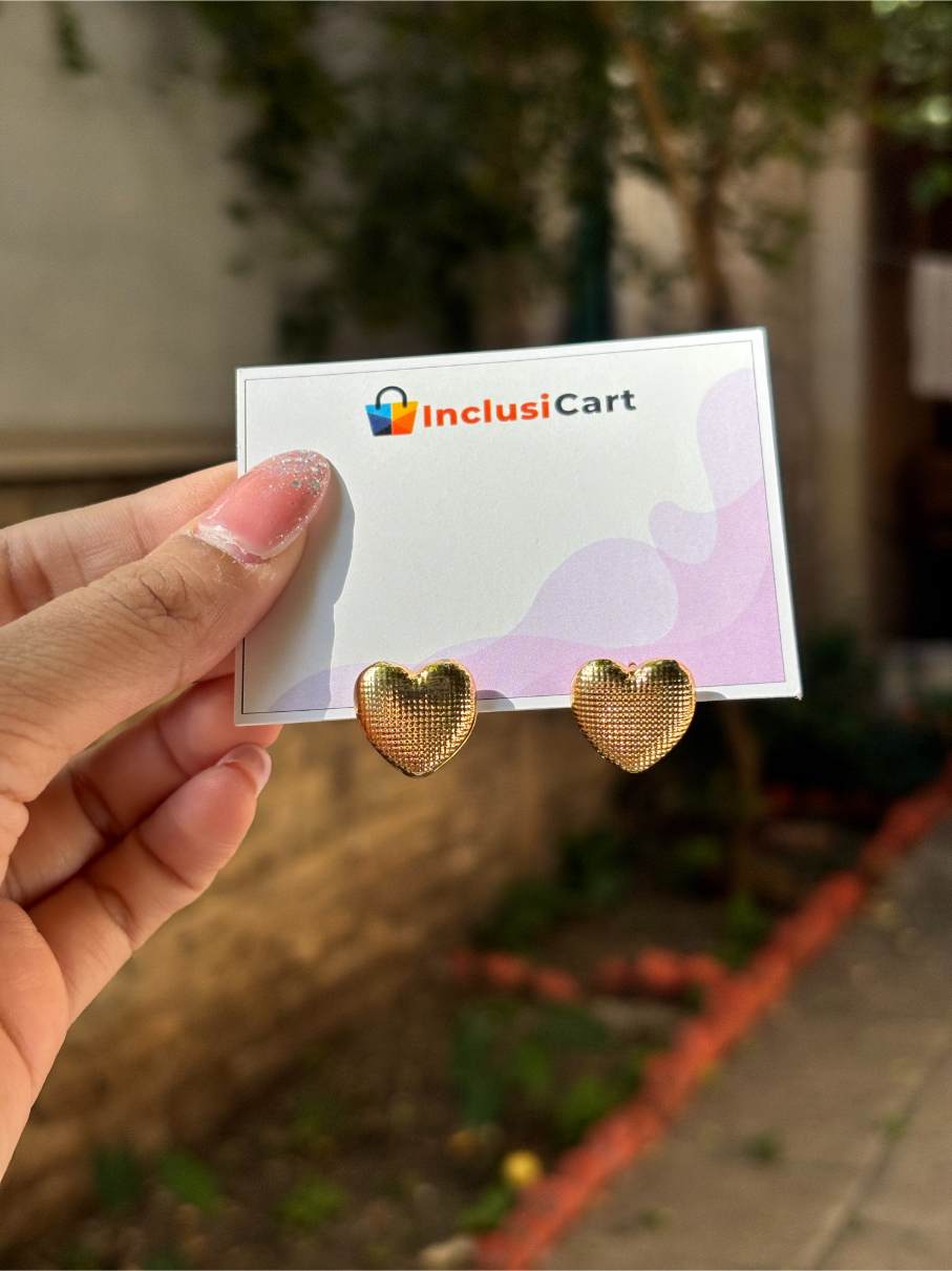 Anti tarnish Earrings | Mini Heart Hoops