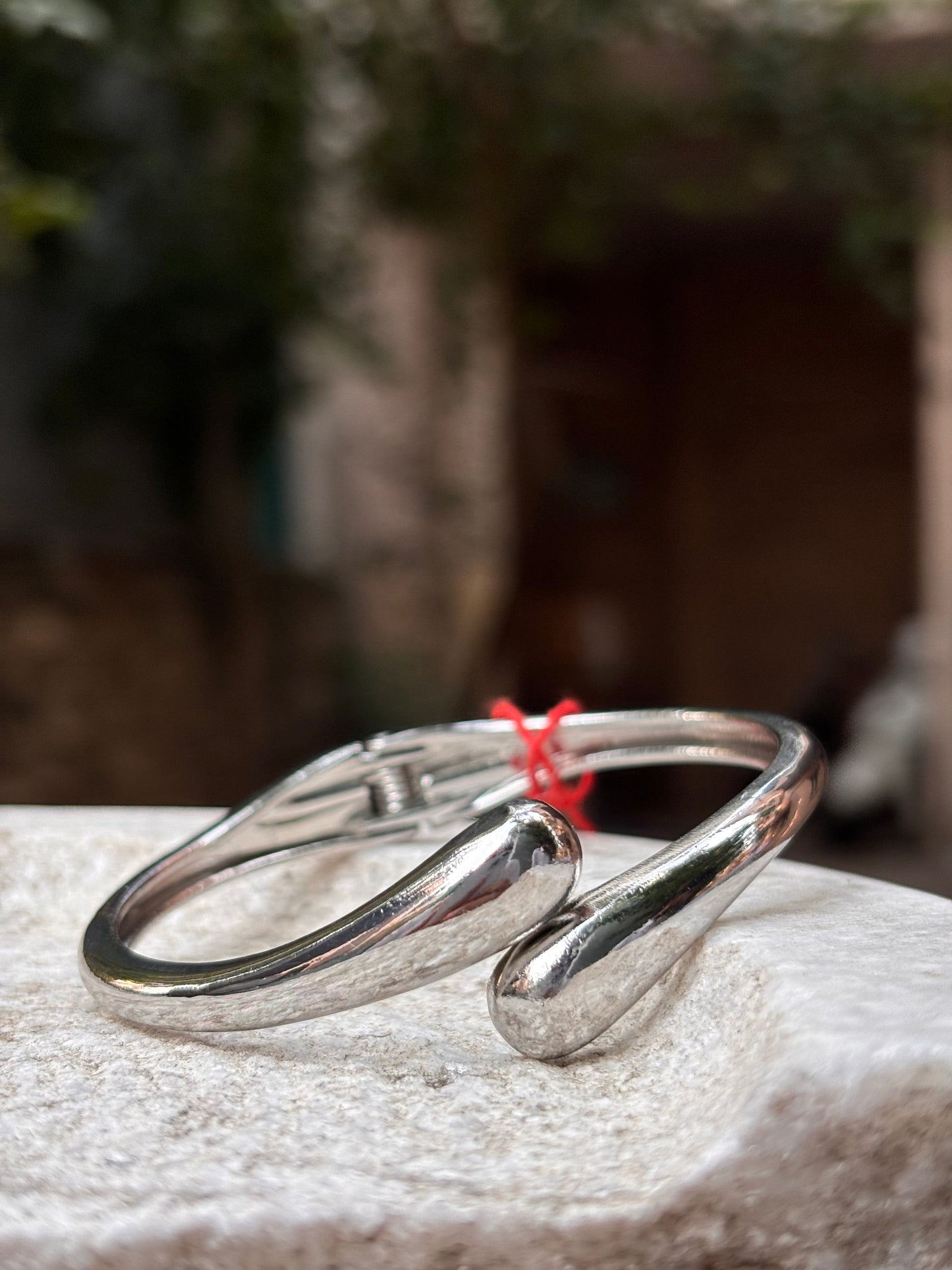Minimalist Silver Open-End Bracelet
