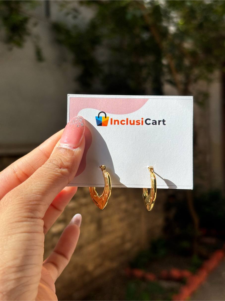 Anti tarnish Earrings | Molten Heart Hoops