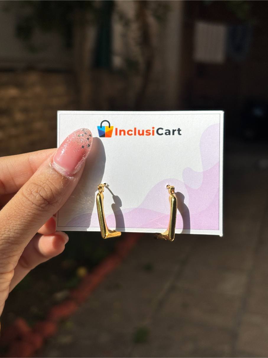 Anti tarnish Earrings | Rectangle Hoops