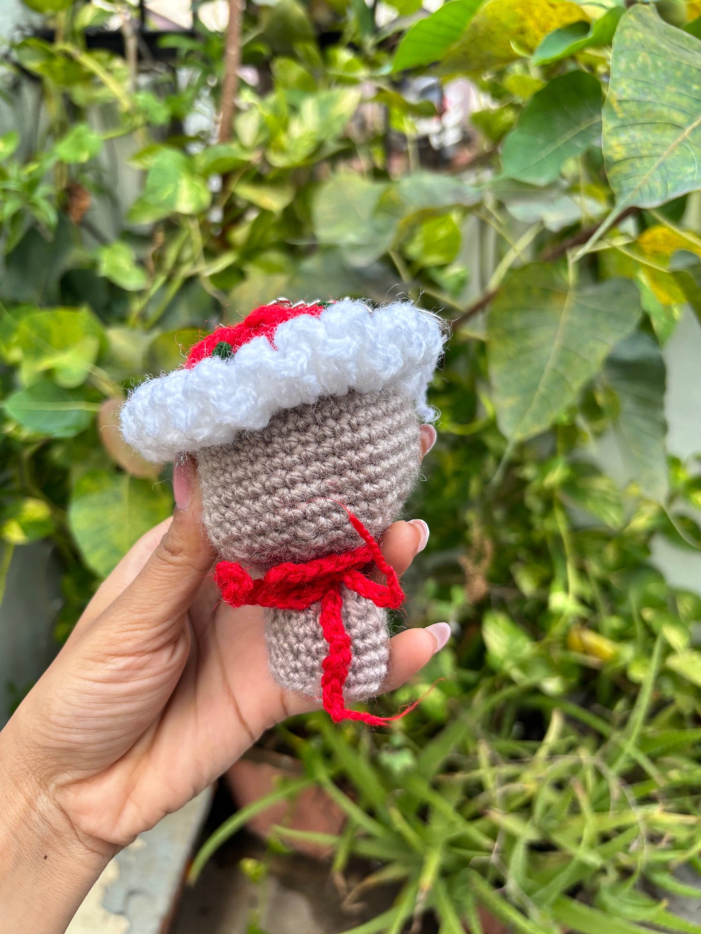 Crochet Keychain Bouquet 2.0 | Red Rose