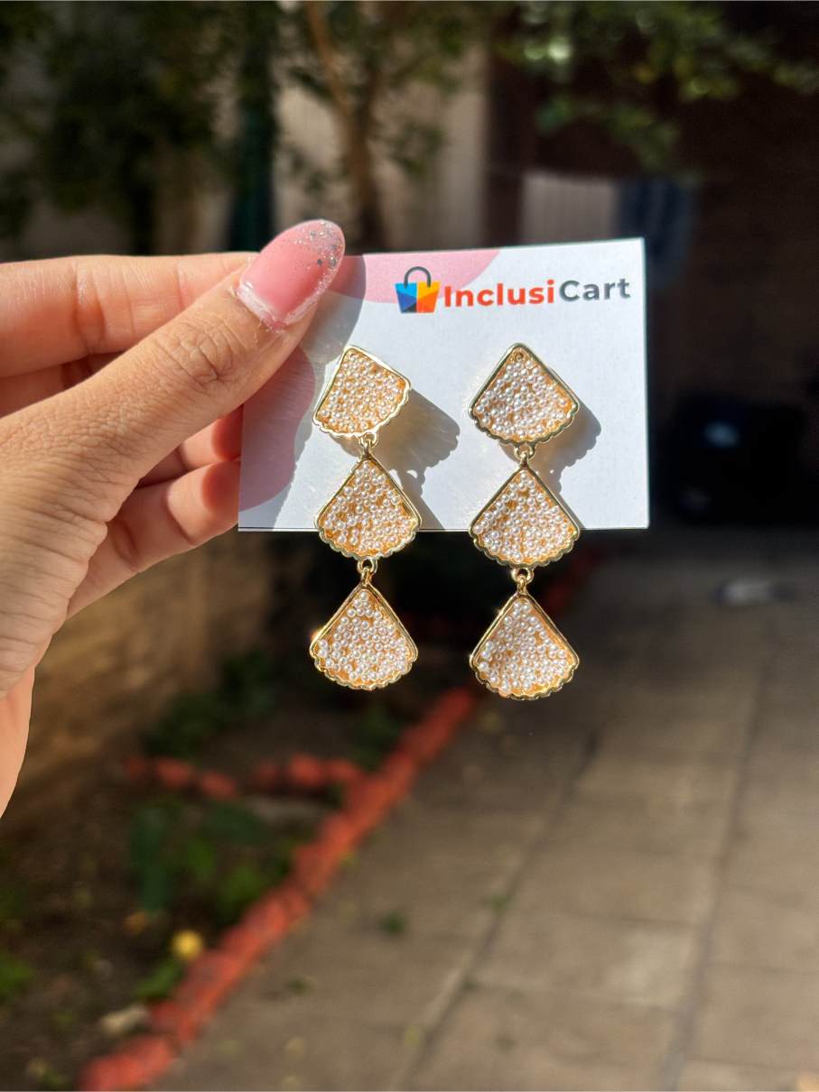 Anti tarnish Earrings | Sea Shell Mini Bead Earrings