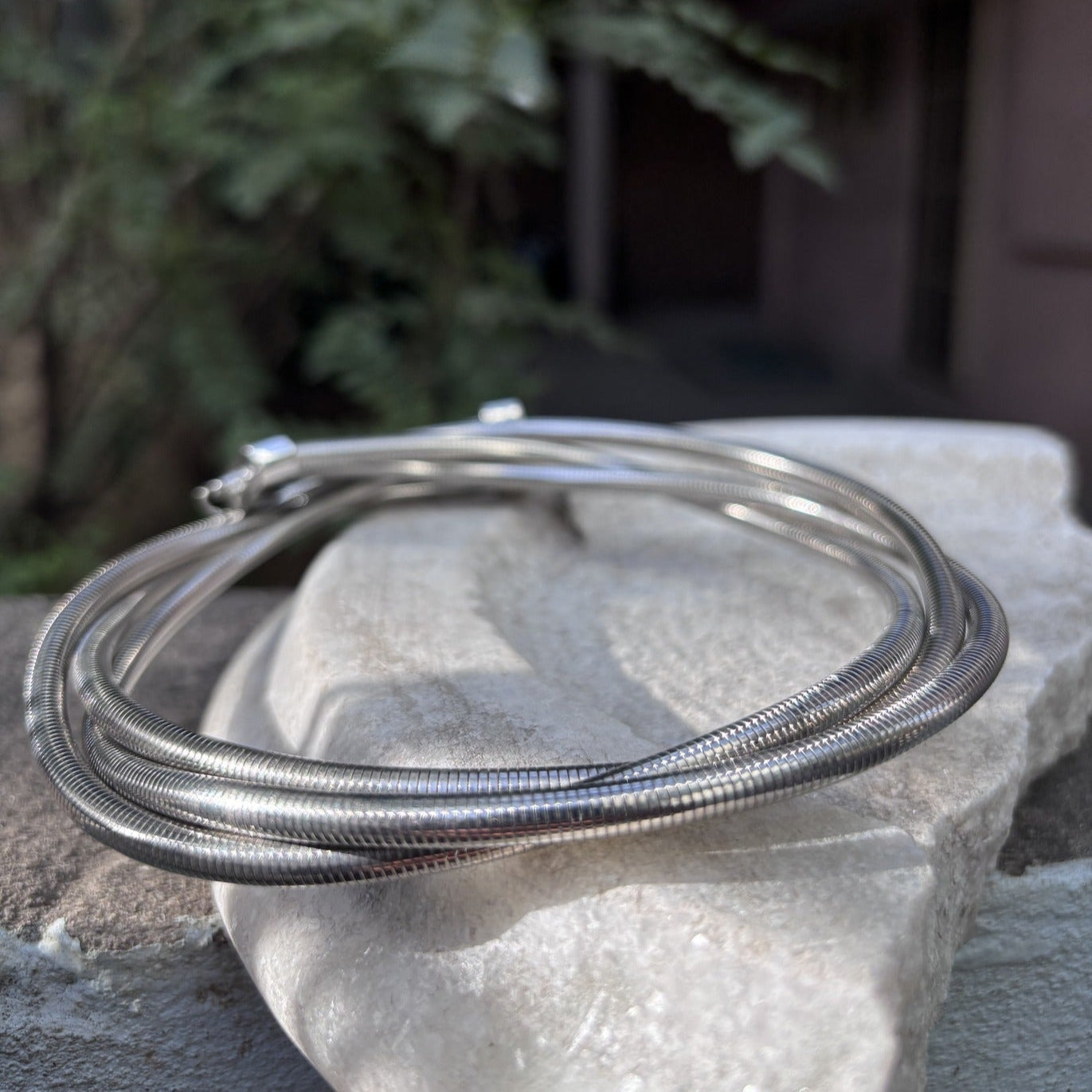 Silver Orbit Layers Necklace