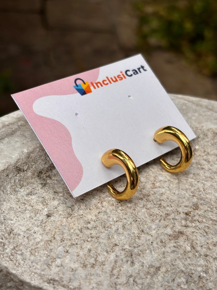 Classic Anti Tarnish Small Gold Hoop Earrings for Women