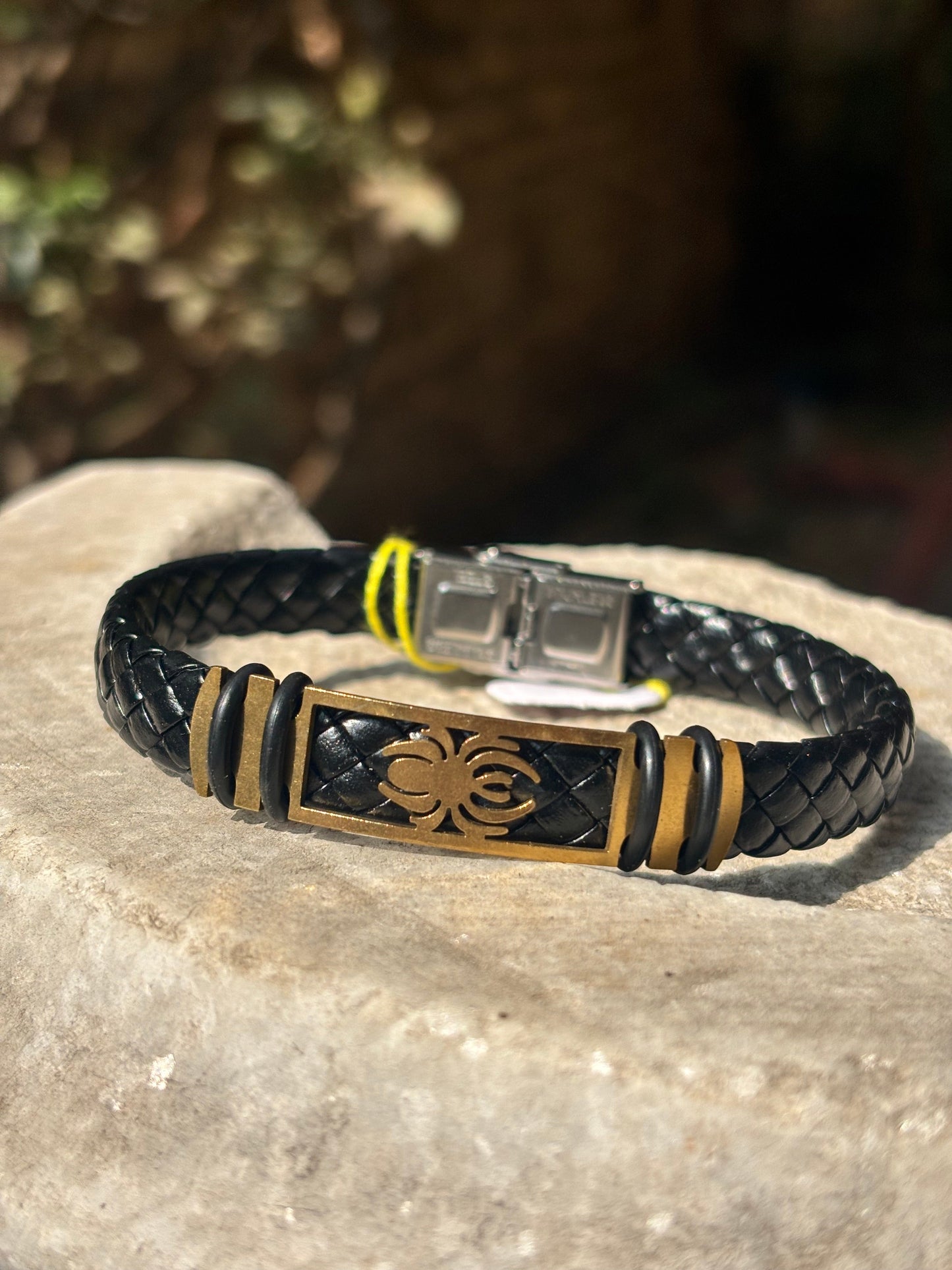 Mens Leather Bracelet | Spider Design for Men