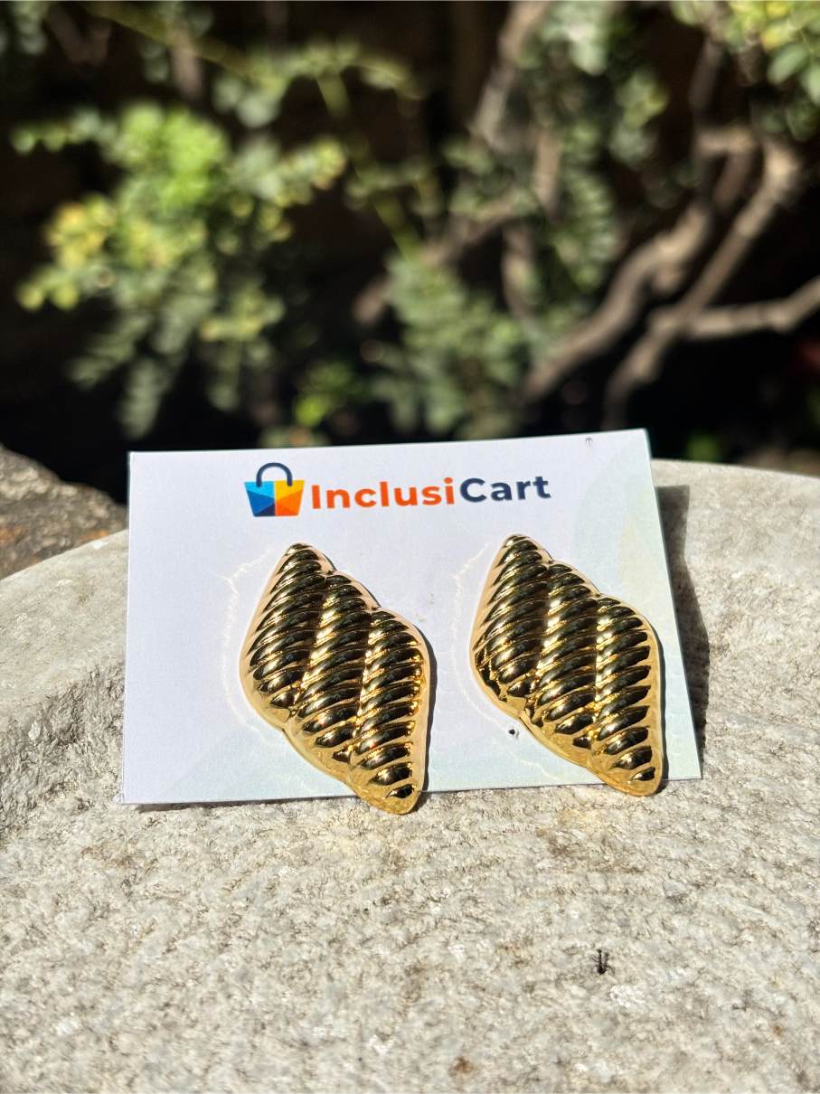 Anti tarnish Earrings | Strip Sesign Studs