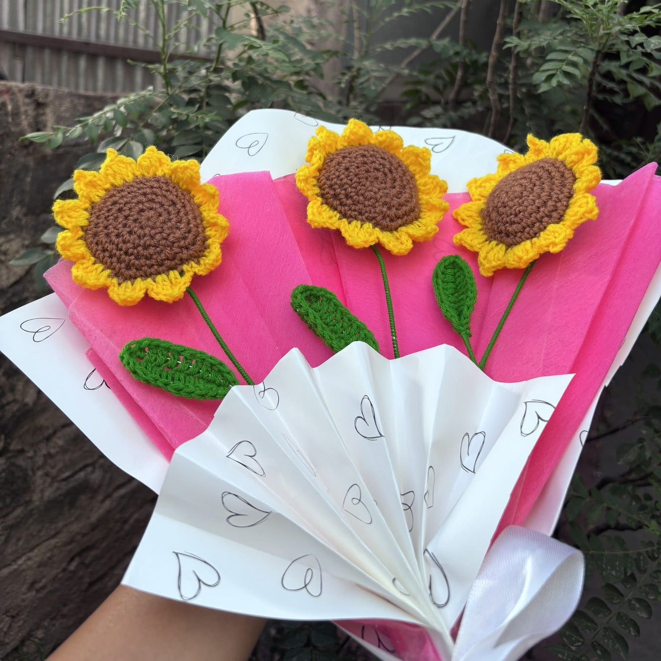 Crochet Bouquet | Triple Sunflower