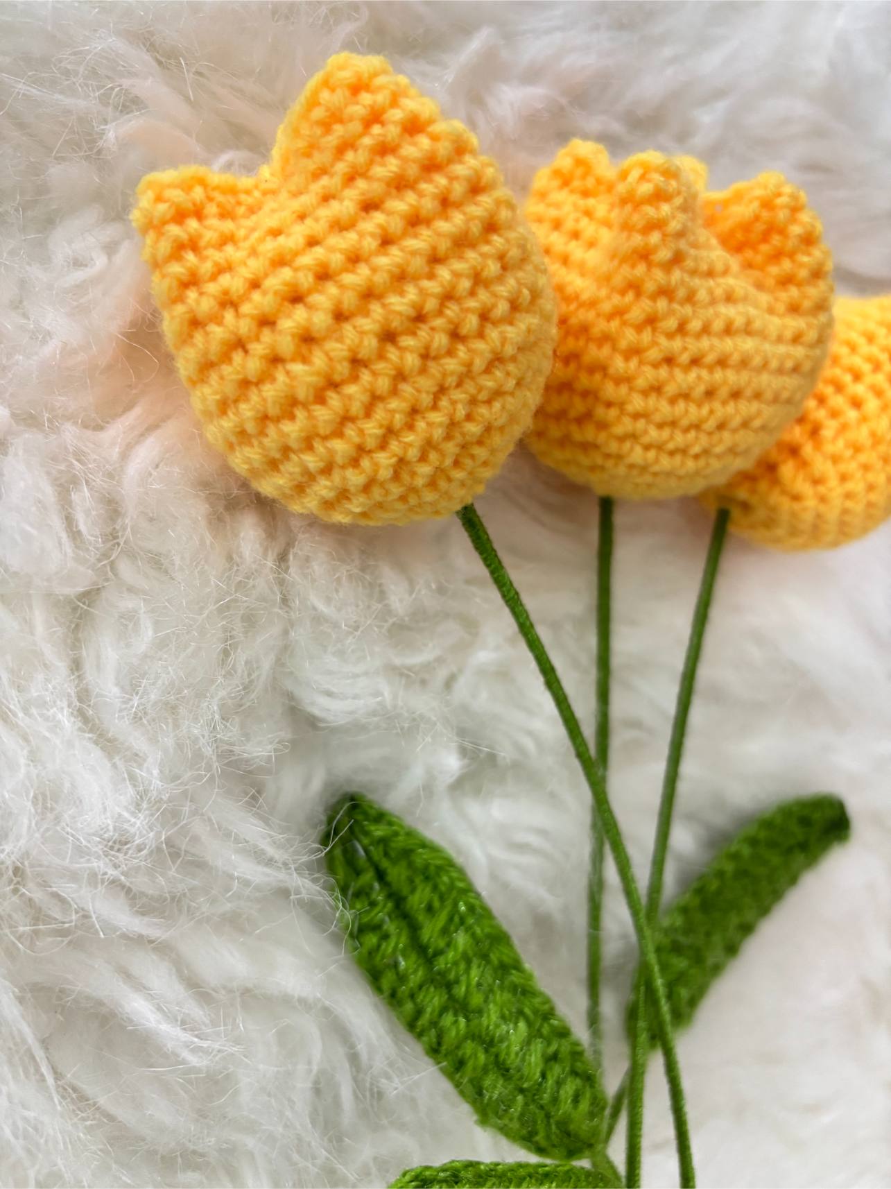 Tulip Crochet Flower | Yellow