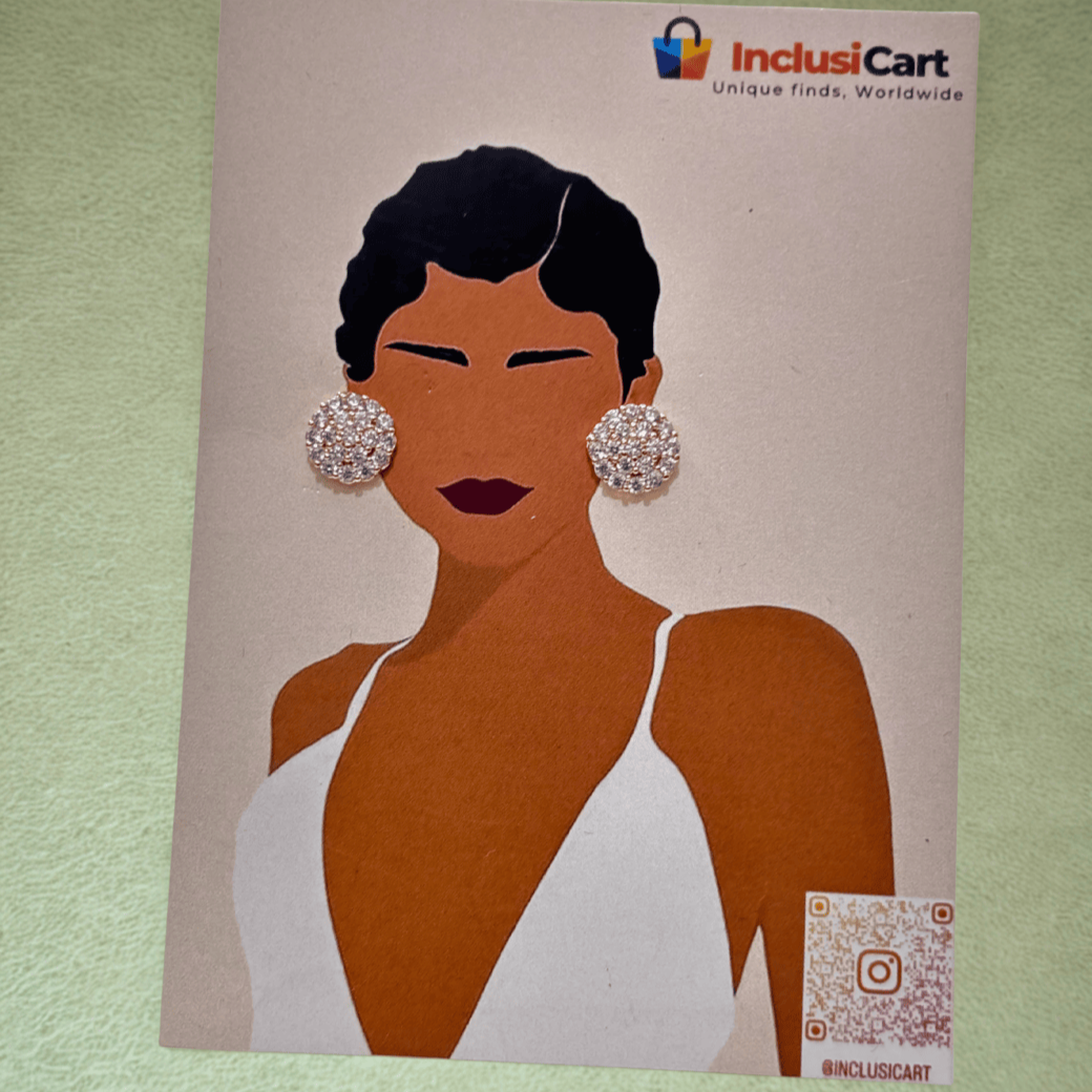 Round Cluster Diamond Studs