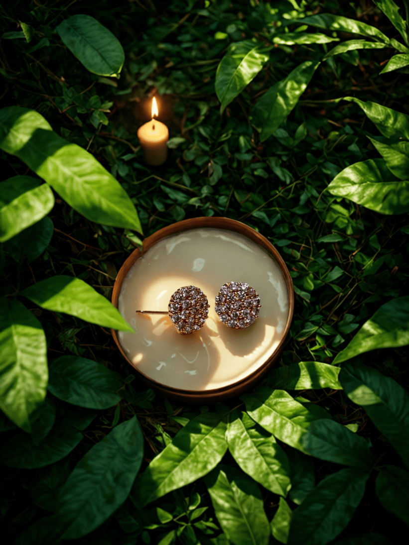 Diamond Latice | Round Cluster | Stud Earrings | Combo