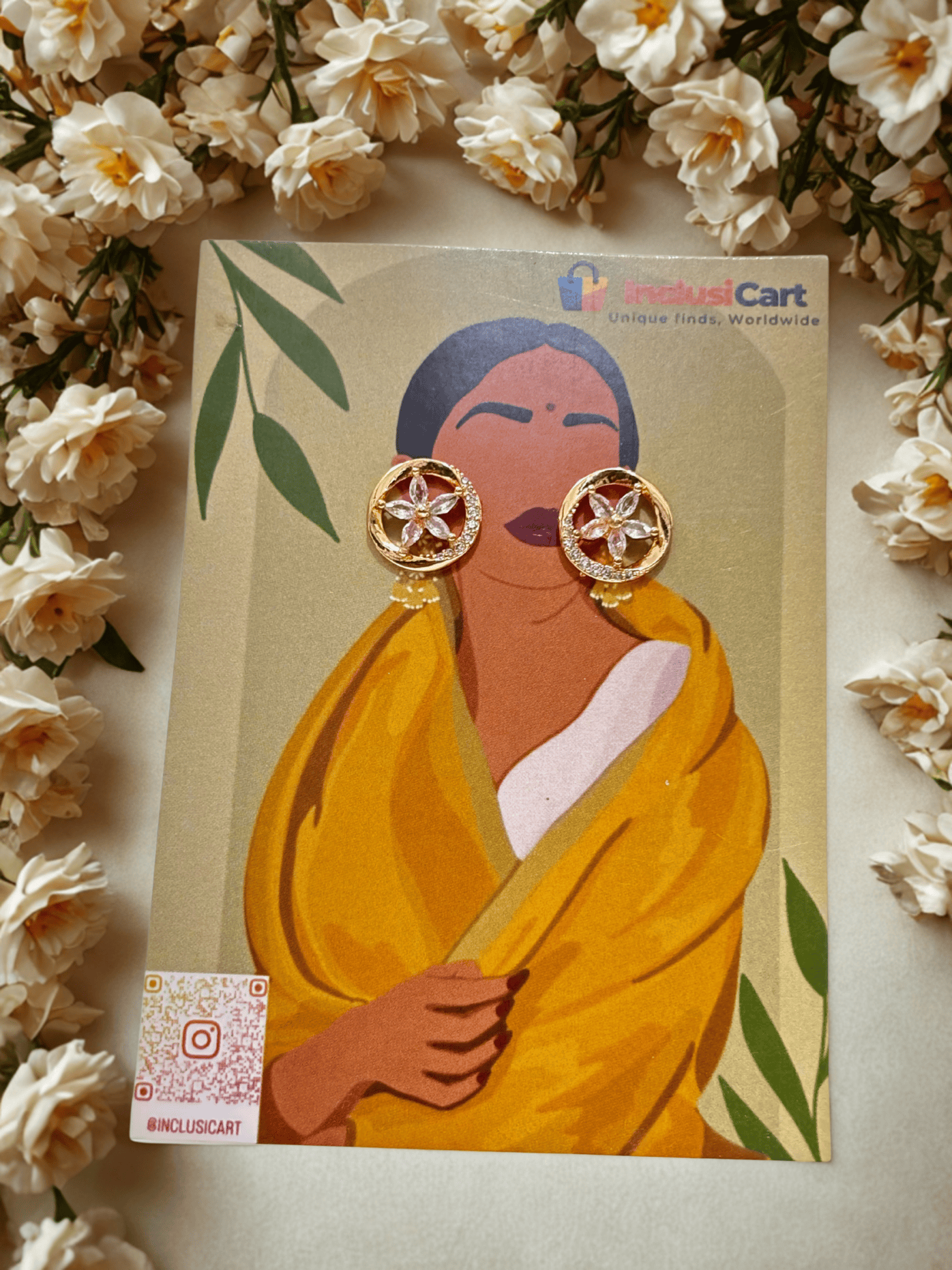 Little Butterfly | Round Flower | Stud Earrings | Combo