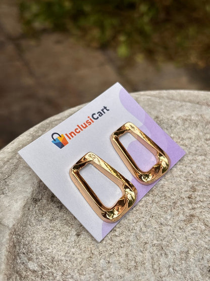 Trendy Anti-Tarnish Geometric Gold Earrings