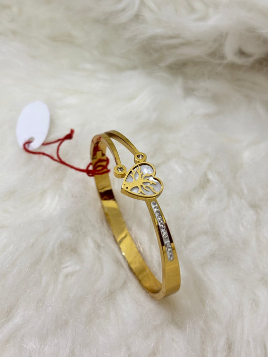 Anti-tarnish Cute Heart tree quartz bracelet