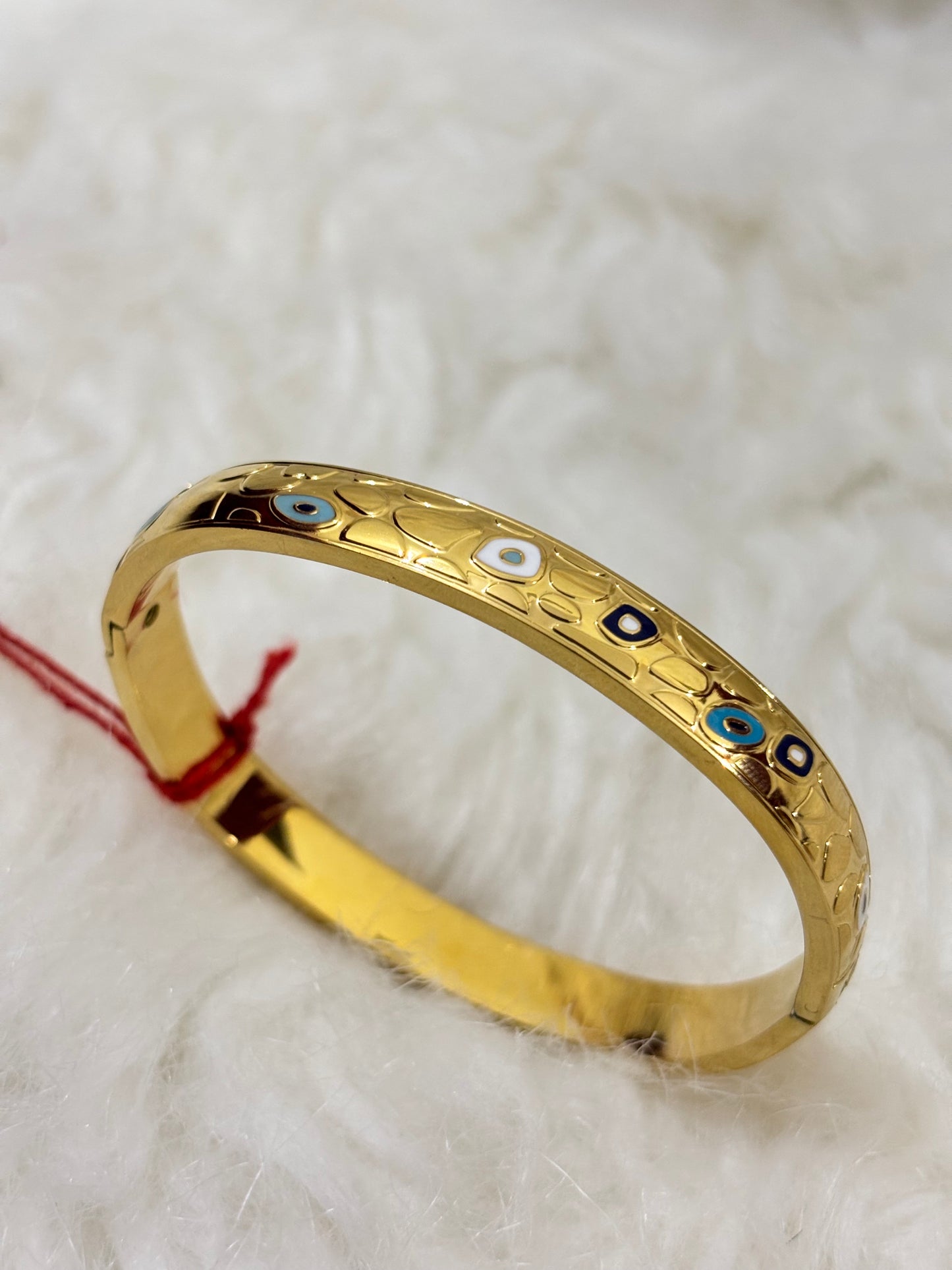 Anti-Tarnish Heavy Small Evil Eye Bracelet