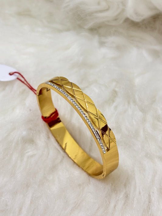 Anti-tarnish Linear Diamond Bracelet