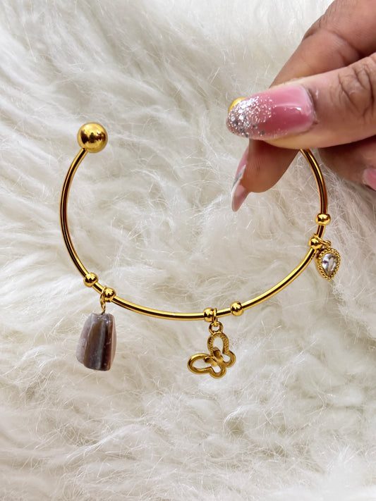 Anti-tarnish butterfly pendant Bracelet