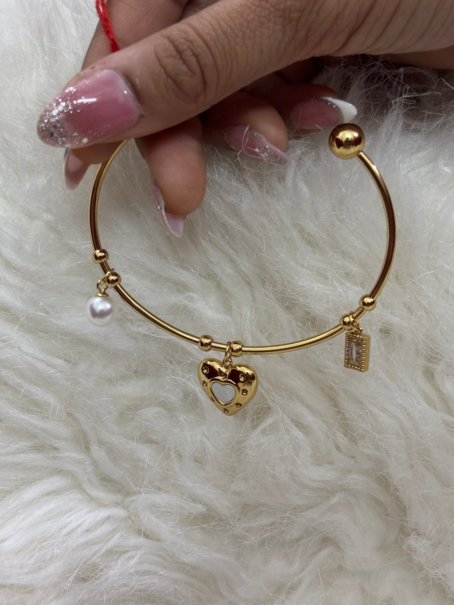 Anti-tarnish heart pendant Bracelet