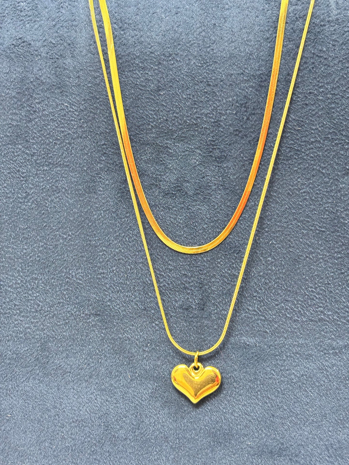 Anti tarnish Necklace | Heart Pendant Multi Chain