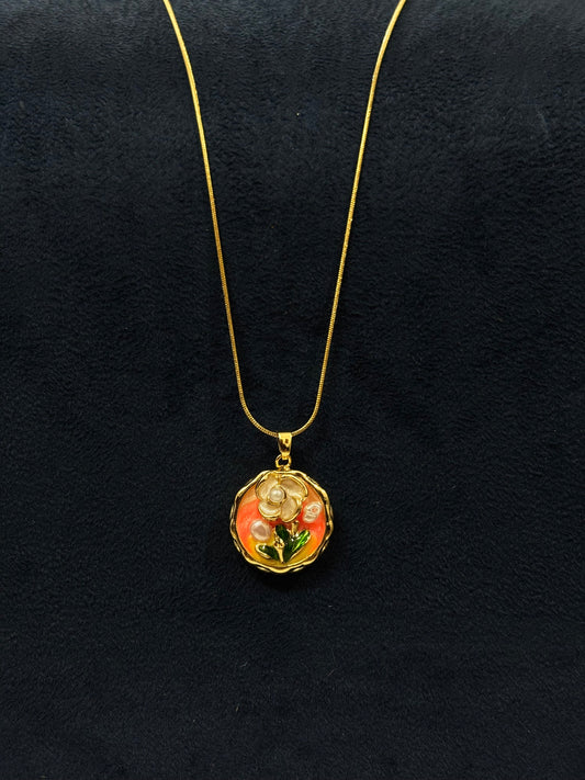 Anti tarnish Necklace | Floral Garden Pendant