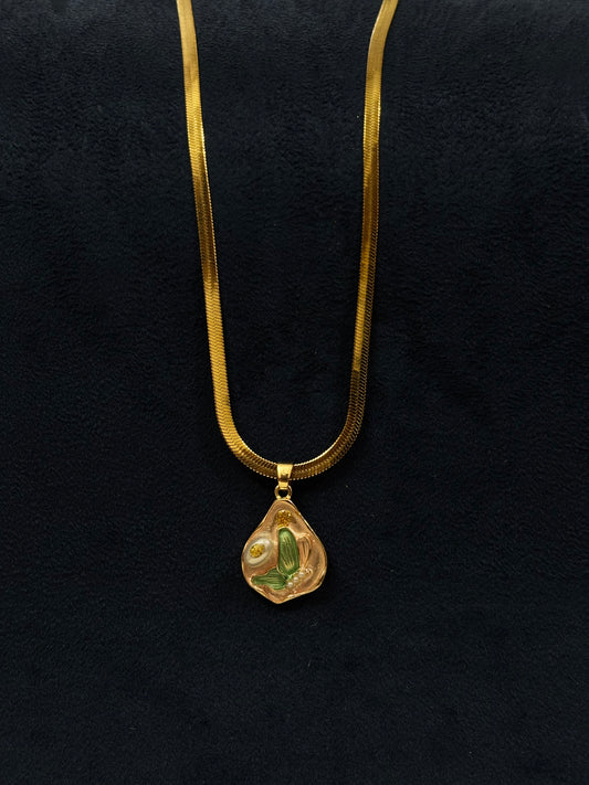 Anti tarnish Necklace | Chain Floral Hendant