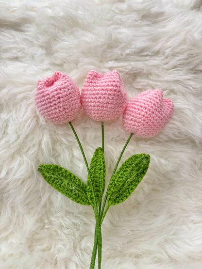 Tulip Crochet Flower | Baby Pink