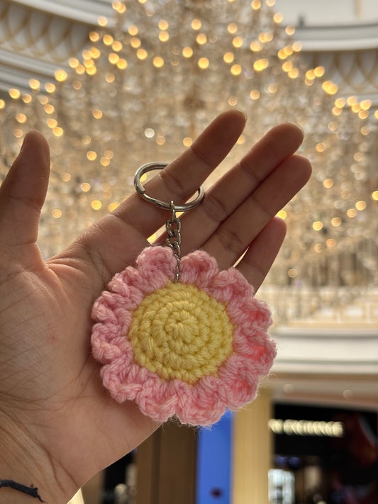 Crochet Keychain | Daisy | Baby Pink