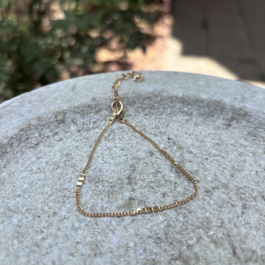 Bar Link Chain Anti-tarnish Bracelet