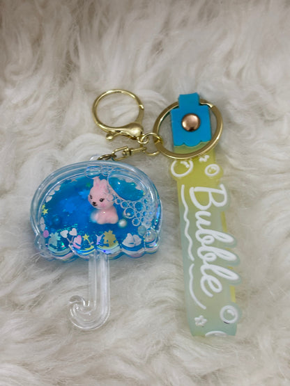 Blue Liquid Umberella Keychain
