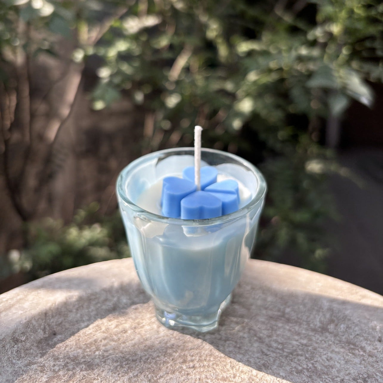 Blue Rose Fresh Lime Glass Scented Candle