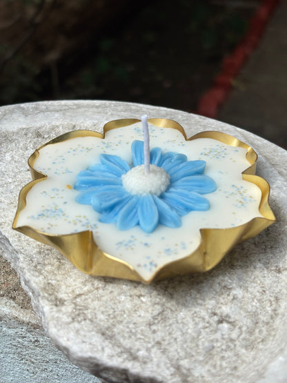Blue Daisy Urli Scented Candle - Big