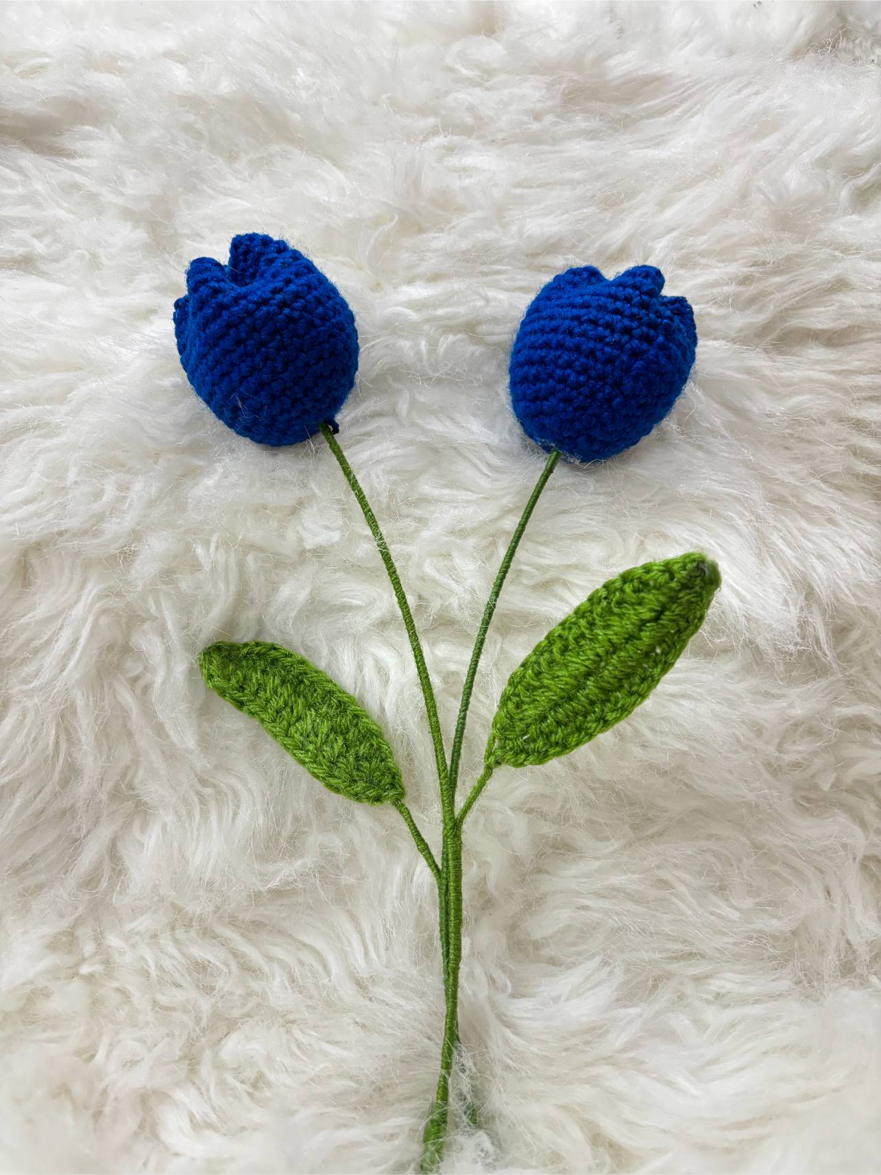 Tulip Crochet Flower | Blue