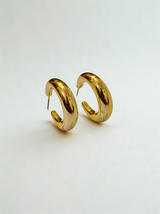 Bold Curve Hoop Small Anti-tarnish Earrings