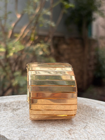 Bold Gold-Plated Anti-Tarnish Wide Cuff Bracelet