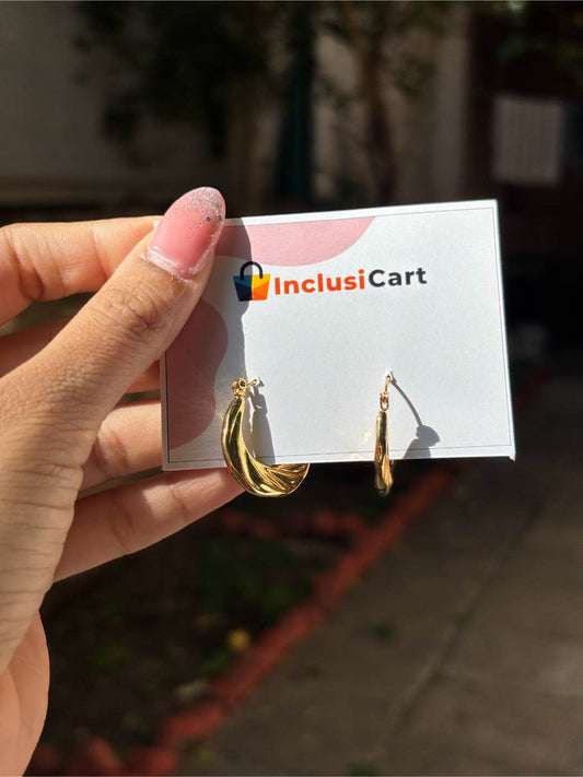 Bold heavy anti tarnish hoop earrings