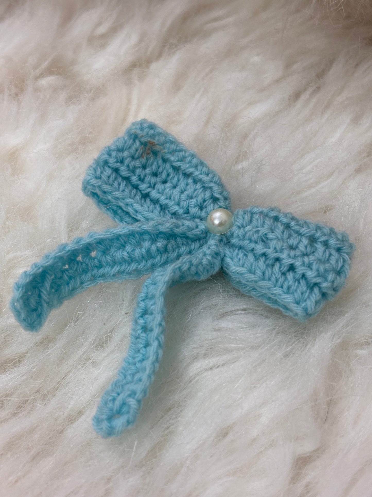 Bow Crochet Hairclip | Blue