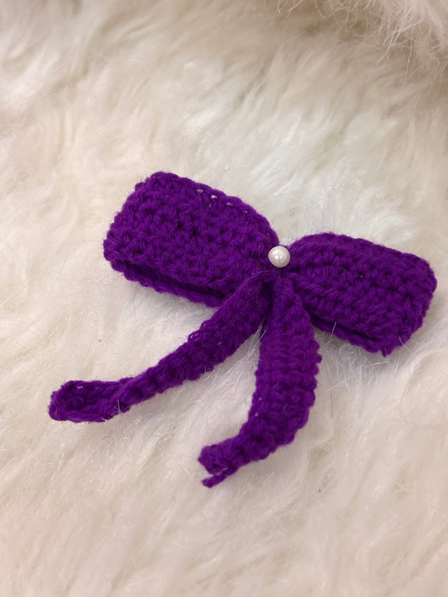 Bow Crochet Hairclip | Violet