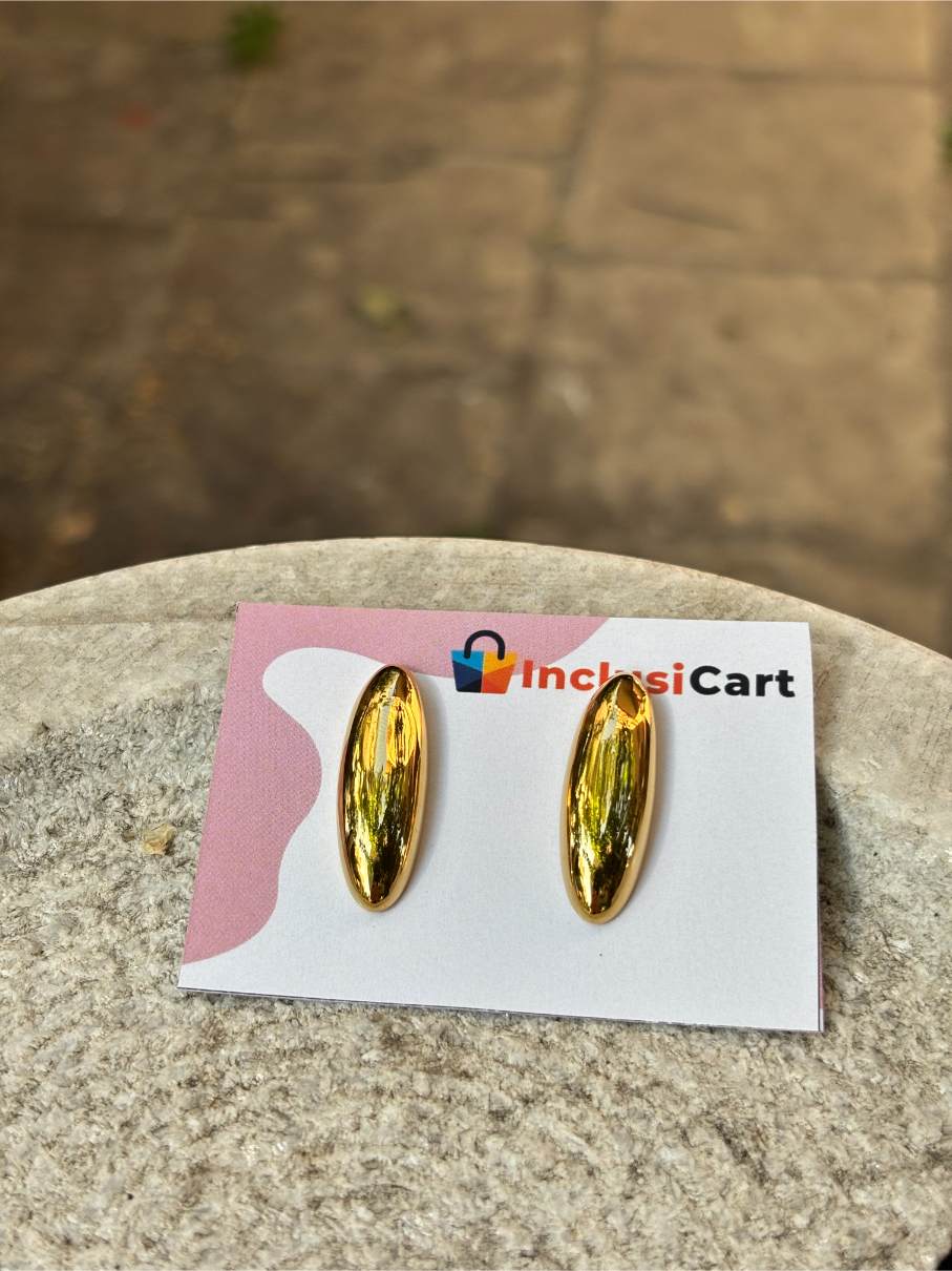 Bullet Design Anti Tarnish Stud Earrings