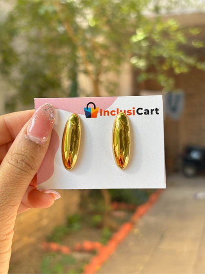 Bullet Design Anti Tarnish Stud Earrings