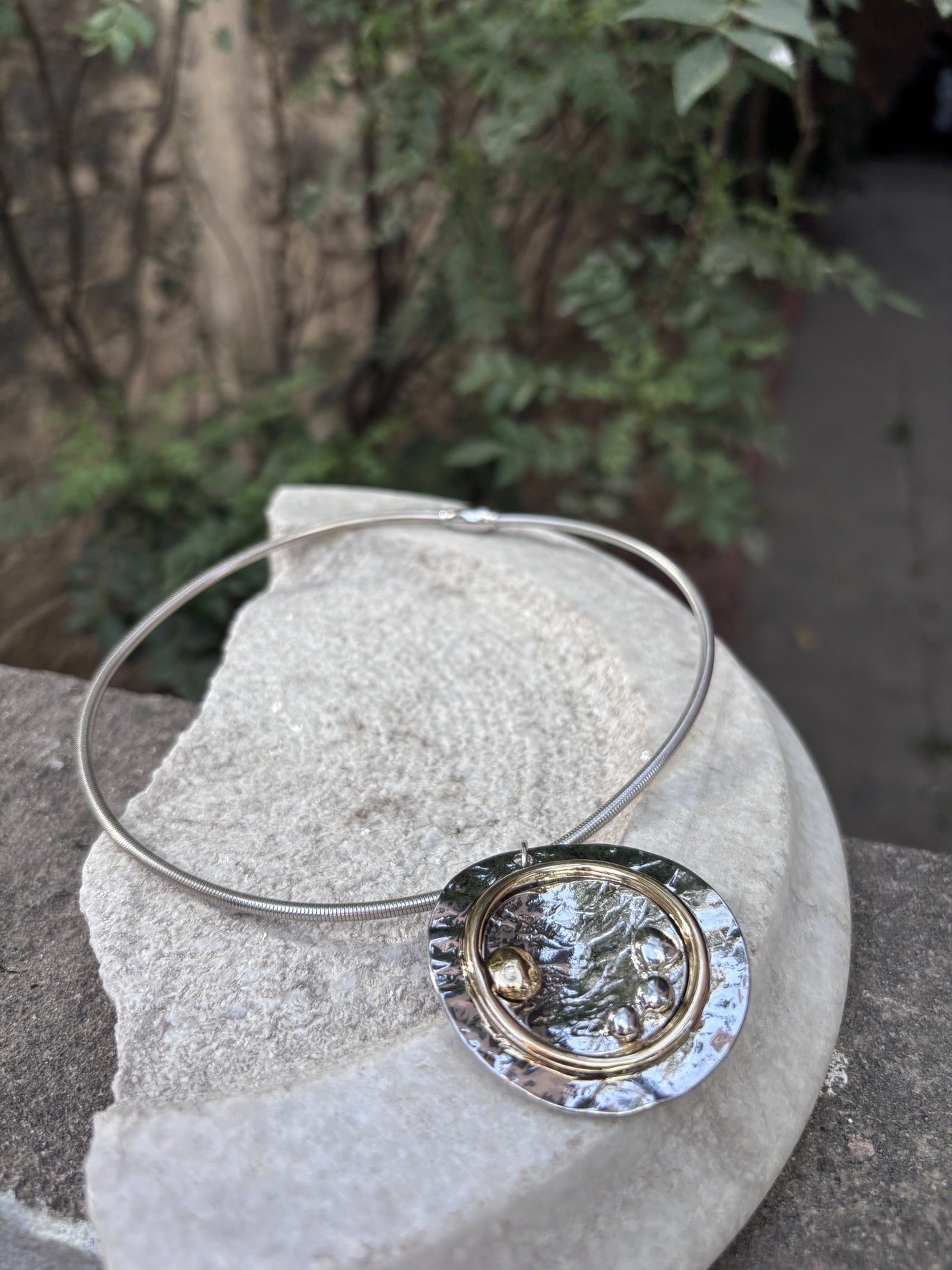 Celestial Crater Collar Necklace