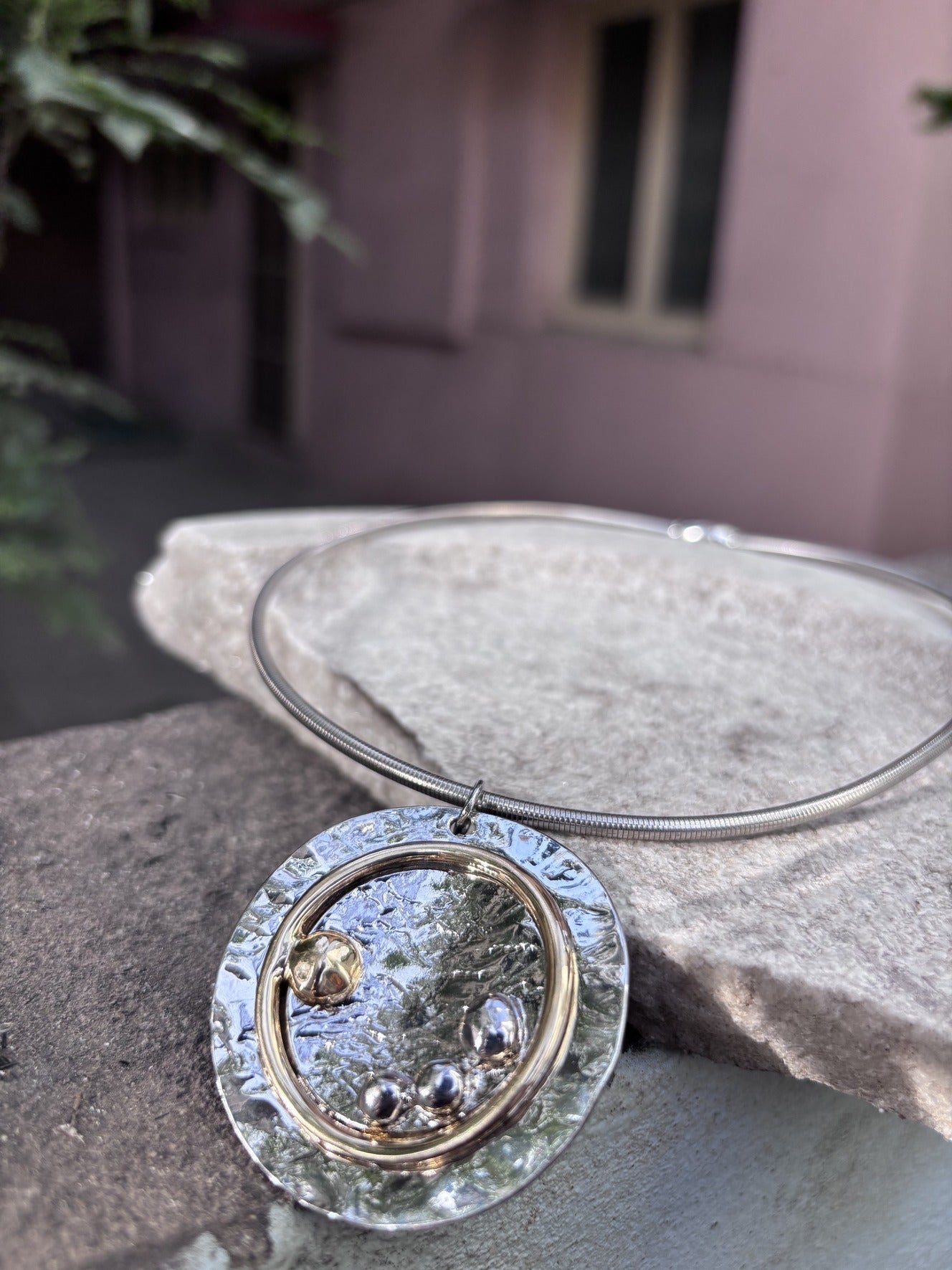 Celestial Crater Collar Necklace