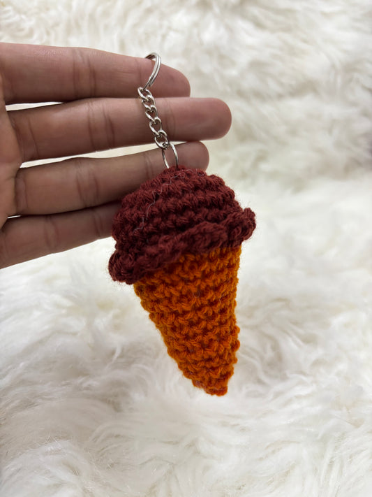Crochet Keychain Softy | Chocolate