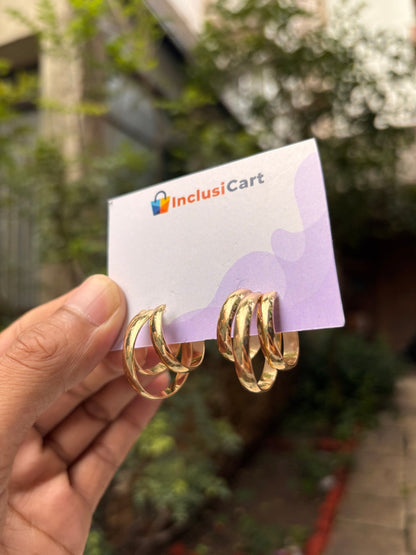 Classic Golden Hoop Anti-Tarnish Earrings