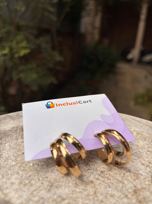 Classic Golden Hoop Anti-Tarnish Earrings