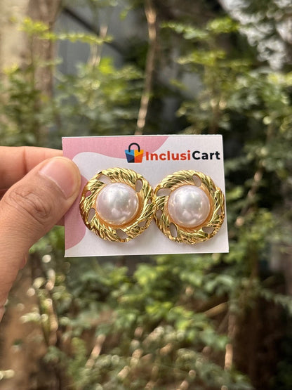 Classic Pearl Wreath Anti-Tarnish Stud Earrings